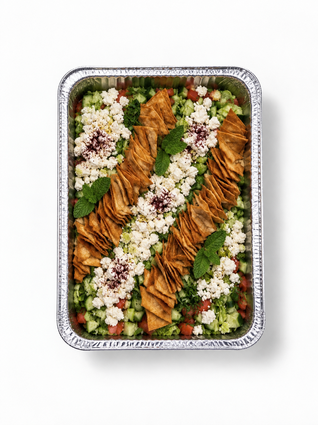 43D7BBEC-EA3D-4857-8BAF-B80D3546CEF3 Fattoush Salad Tray - Image 1